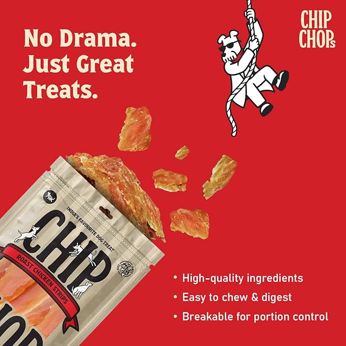 Chip Chops Roast Chicken Strips Treats 70gm