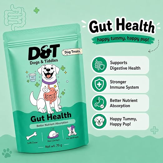 Dogs & Tiddles Gut Health Dog Treats for All Breeds Dog 70g