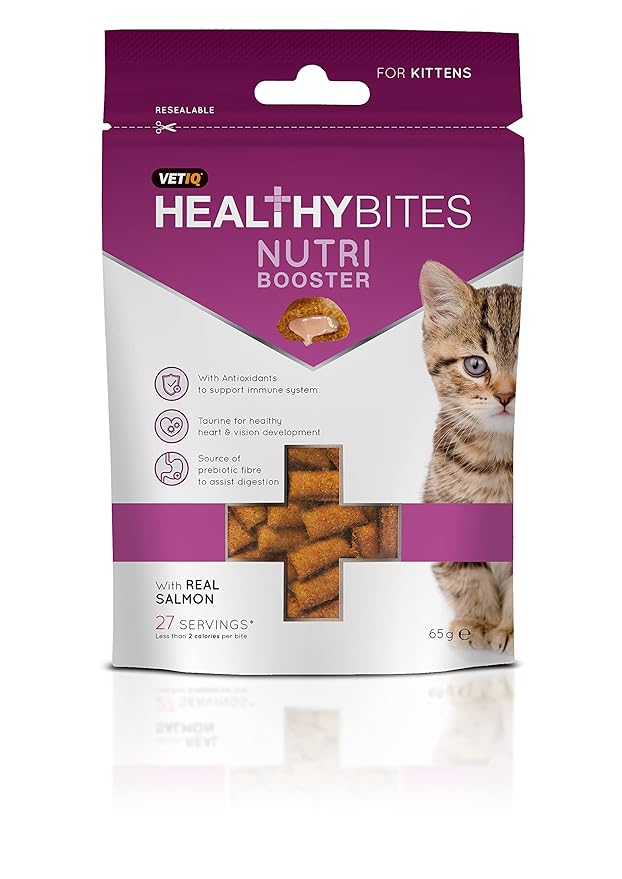 VETIQ Healthy Bites Nutri Booster With Real Salmon For Kittens 65gm