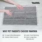 Pawpaya Training Pads Carbon Activated Technology Leak-Proof Ultra Absorbent for Dogs and Puppies 60cm x 90cm 14pcs