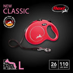 Flexi New Classic Retractable Dog Leash Red 8m Large