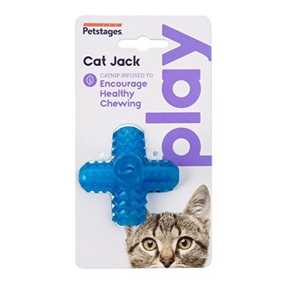 Petstages Cat Jack Catnip Chew Toy Blue 6cm