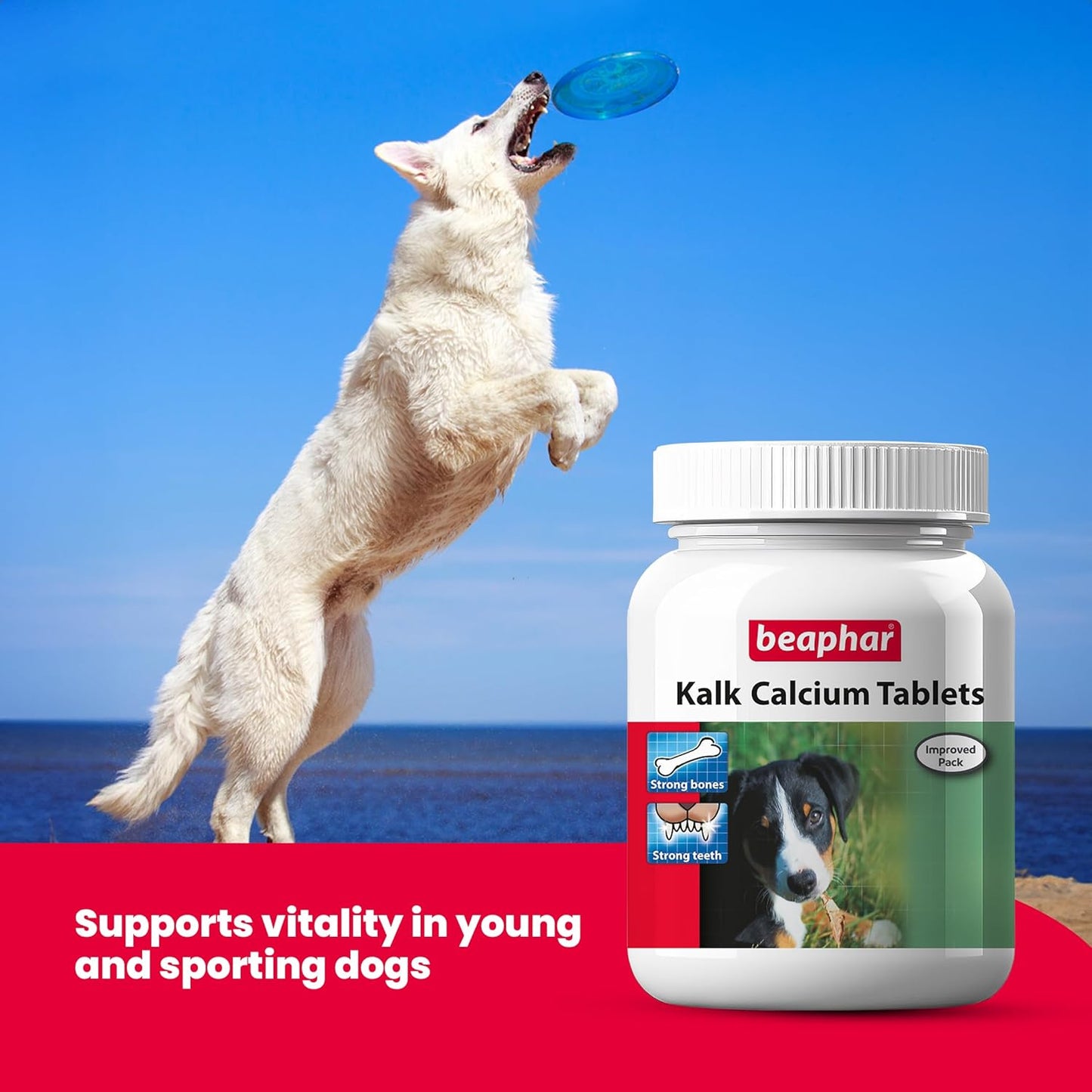 Beaphar Kalk Calcium supplement Tablet for Dogs 60 Tablets