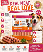 First Bark Chicken Sausage Meat Delight Dog Treat 450g