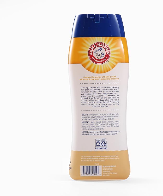 Arm & Hammer Soothing Oatmeal Vanilla Coconut Shampoo For Dogs 591ml