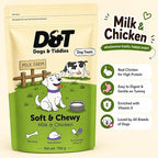 Dogs & Tiddles Soft and Chewy Chicken & Milk Dog Treats 100g