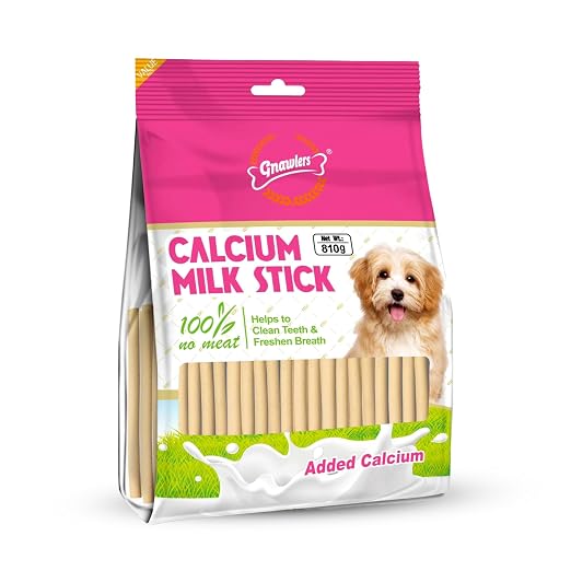 Gnawlers Calcium Milk Sticks Vegetarian & Sustainable Treat For Dogs 810g