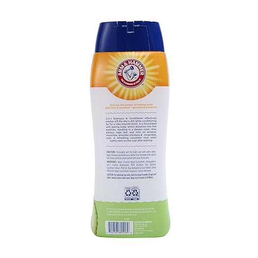 Arm & Hammer 2-in-1 Cucumber Mint Shampoo + Conditioner For Dogs 591ml