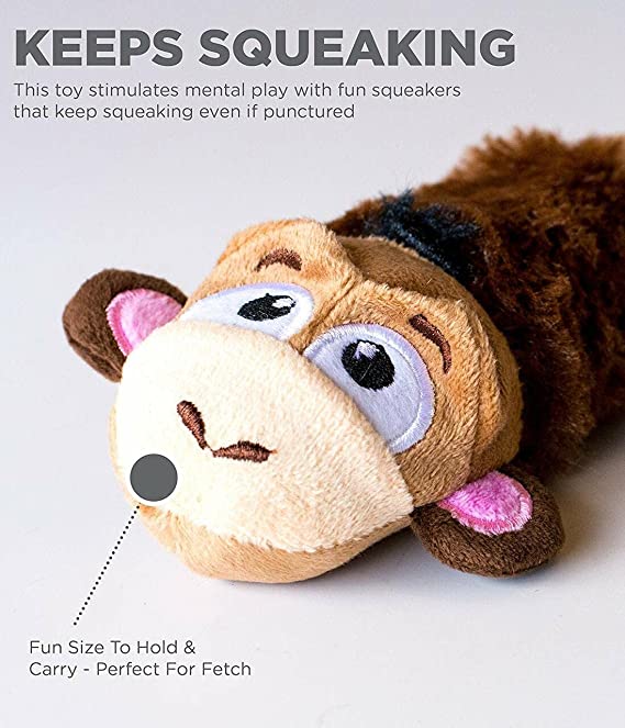 Petstages Stuffing Free Mini Monkey Toy For Dogs 18cm