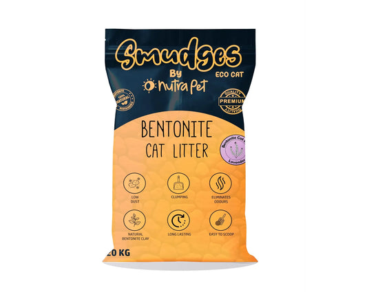 Smudges Eco cat Bentonite Clumping Cat Litter Lavender Scented 20kg