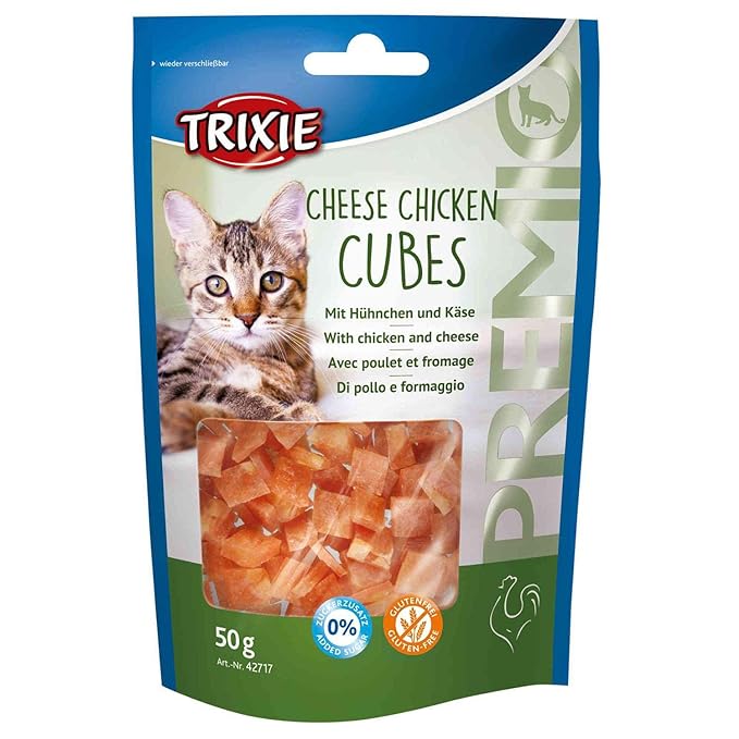 Trixie PREMIO Cheese Chicken Cubes Treat for Cat 50g