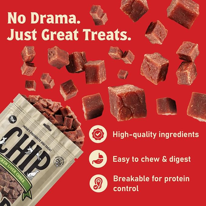 Chip Chops Chicken Liver Cubes Dog Treats 70g