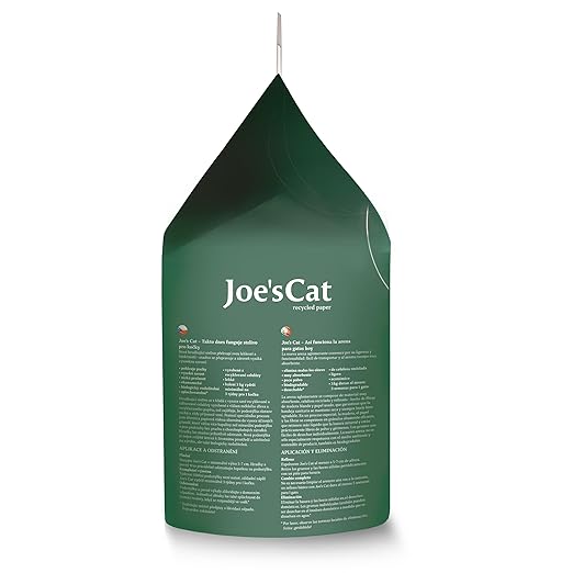 Joe's Cat Clumping Cat Litter Natural Biodegradable Low Dust Wood Fiber and Recycled Paper Odor Control 600 Percent Absorption Eco Friendly 3kg