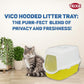 Trixie Vico Cat Litter Tray with Hood | Lime/White | Size: 40x40x56cm