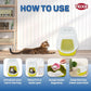 Trixie Vico Cat Litter Tray with Hood | Lime/White | Size: 40x40x56cm