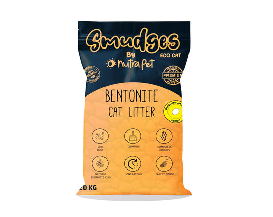 Smudges Eco cat Bentonite Clumping Cat Litter Lemon Scented 20kg