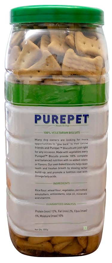 PUREPET Dog Biscuit Treats 100% Vegetable Flavour for All Life Stages