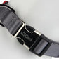 Gigwi Premium Line Reflective Strap with Sturdy Metal Buckle Dog Collar Adjustable Neck Size 40-55cm Grey (Large)