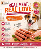 First Bark Chicken Sausage Meat Delight Dog Treat 450g