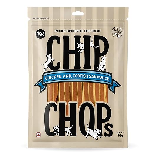 Chip Chops Chicken & Codfish Sandwich Treats 70gm