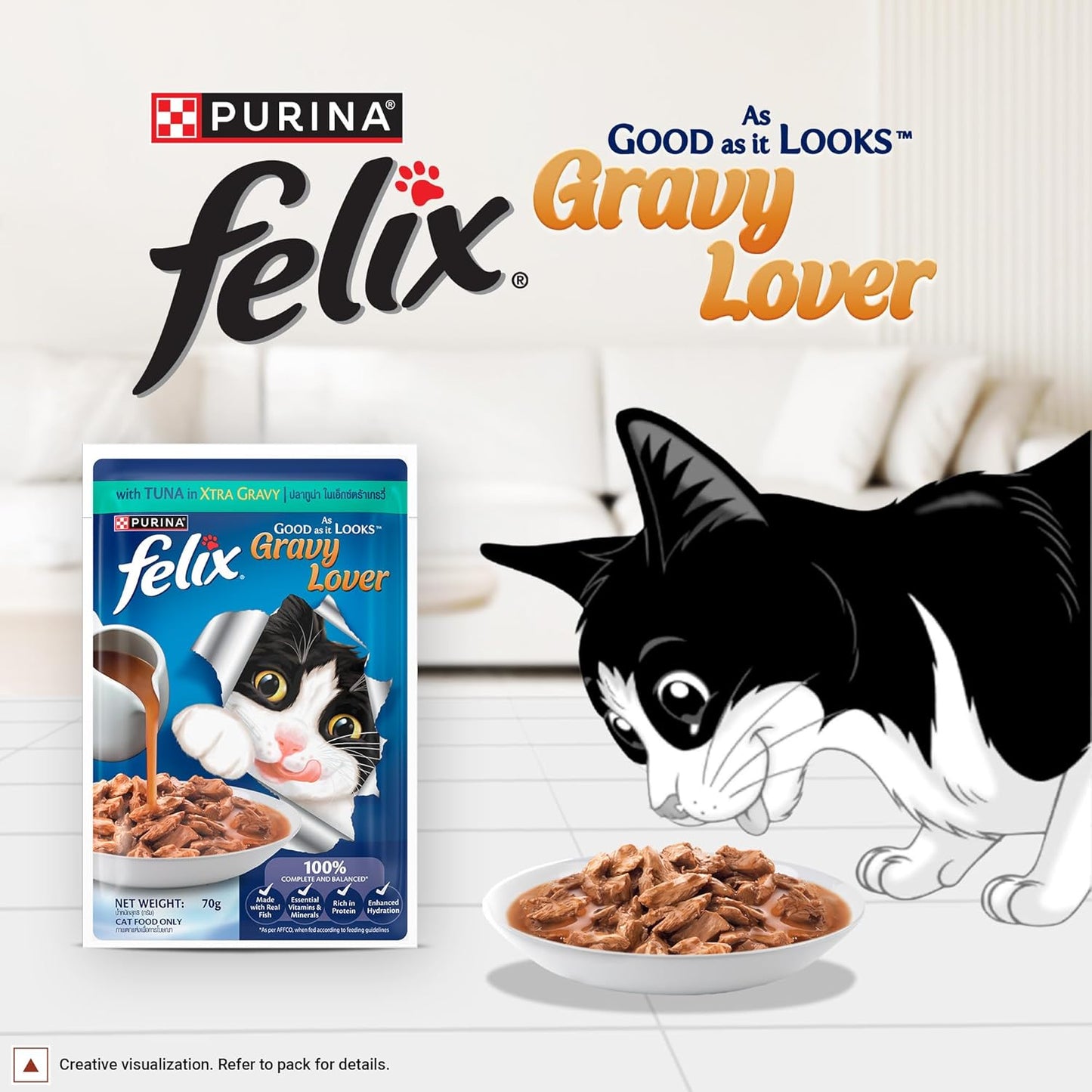 Purina Felix Tuna in Extra Gravy Wet Cat Food 70g