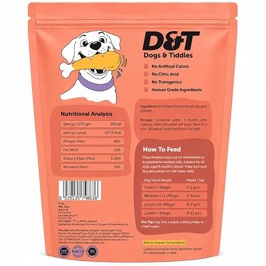 Dogs & Tiddles Soft Tender Chicken Gluten Free Dog Treats 70g