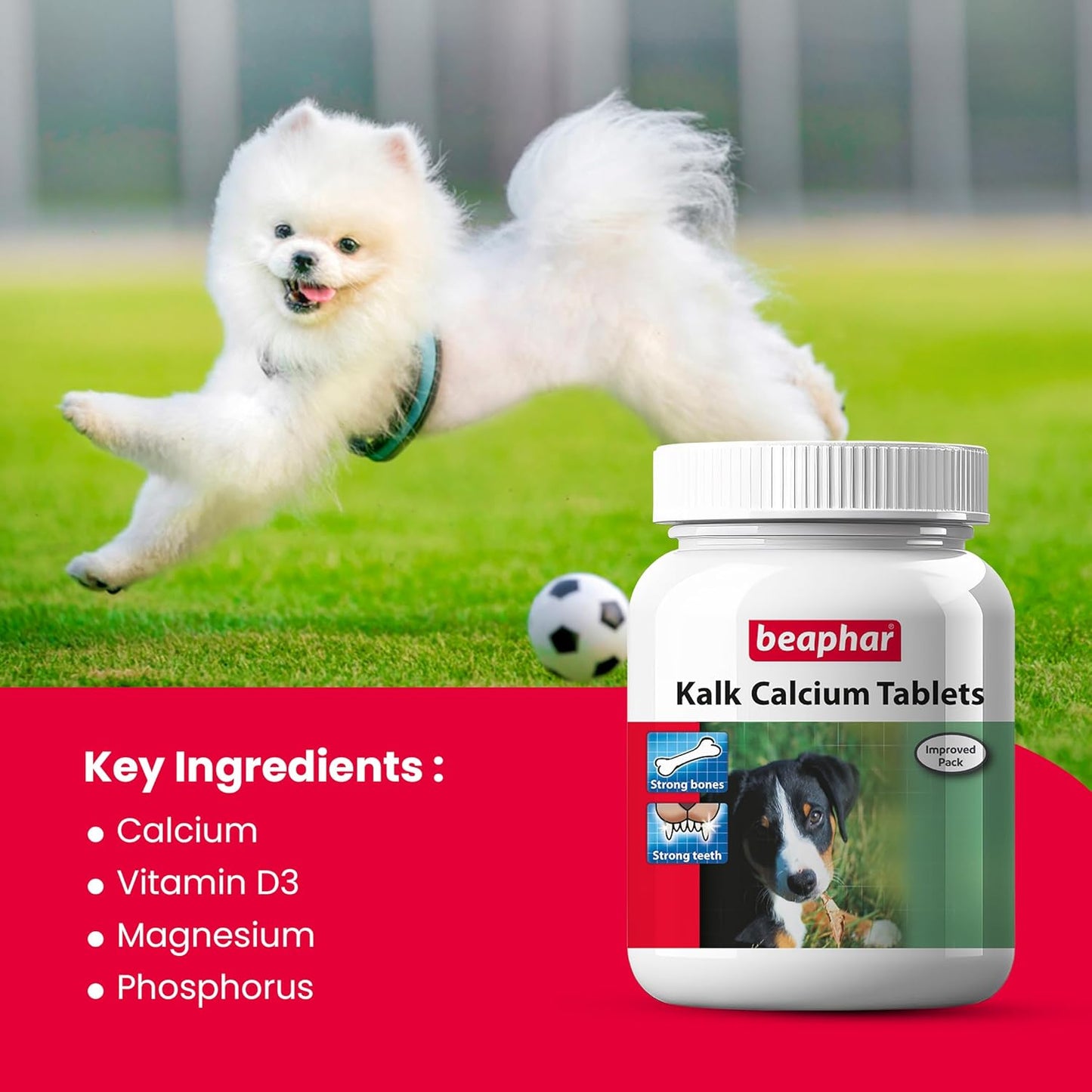 Beaphar Kalk Calcium supplement Tablet for Dogs 60 Tablets