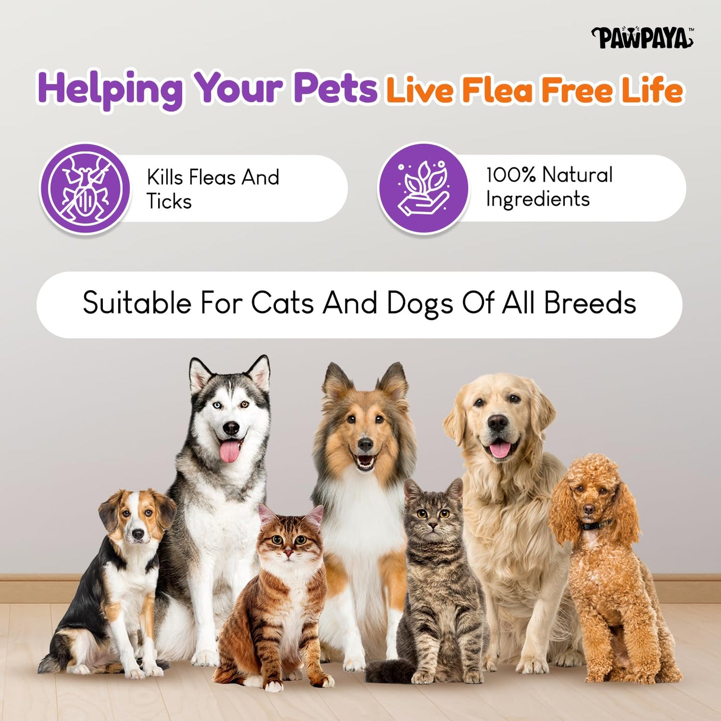 Pawpaya Flea and Tick Powder for Dogs 100g