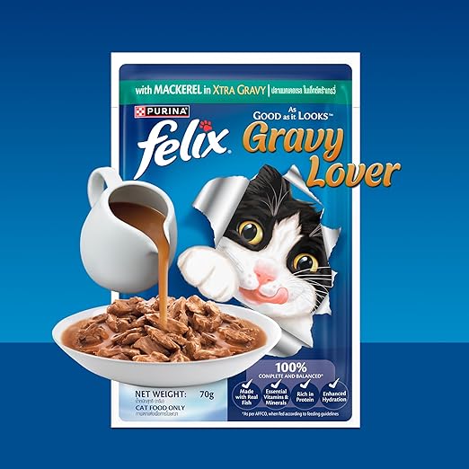 Purina Felix with Mackerel in Xtra Gravy Wet Cat Food 85g