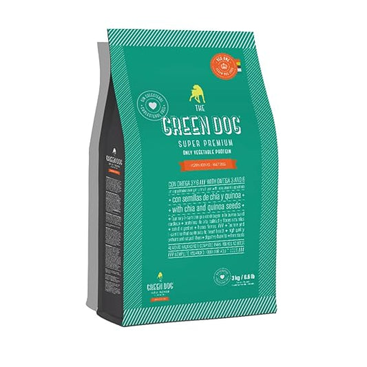 The Green Dog Adult Small Bites 100% Vegan Dog Food Naturally Hypoallergenic Cruelty Free & Gluten Free Dog Dry Food 3kg