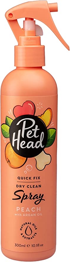 Pet Head Quick Fix Dry Clean Spray Peach with Argan Oil 300ml