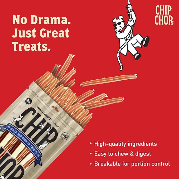 Chip Chops Chicken & Codfish Sandwich Treats 250gm
