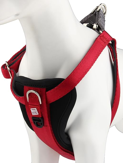 Gigwi Premium Line Durable H-Harness for Dogs Reflective Material Red 15mmx30-50cm (Medium)