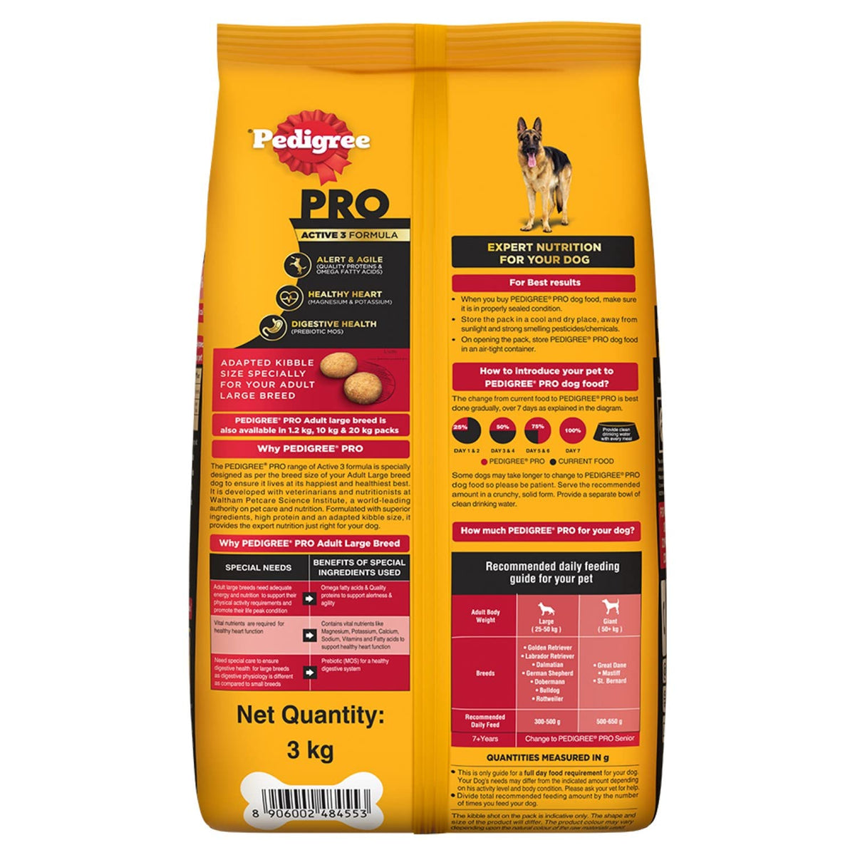 Pedigree Pro Adult Large Breed (18 months onwards) Dry Dog Food