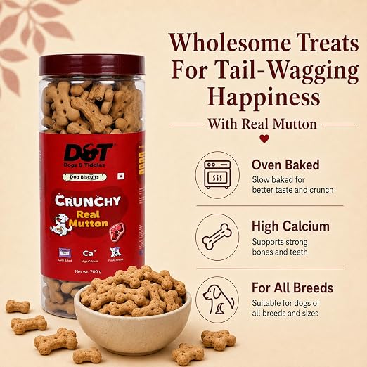 Dogs & Tiddles Real Mutton Dog Biscuits 700g