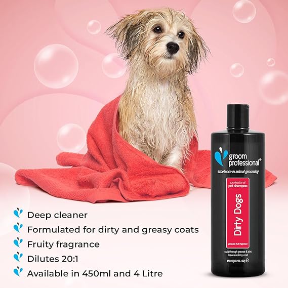 Groom Professional Dirty Dogs Dog Shampoo 450ml