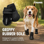 Pawpaya Woof Walk Shoes with Anti-Slip Sole, Protective Pet Paw Shoes for Rain, Mud, Outdoor Walks & Everyday Paw Protection (Pack of 4)