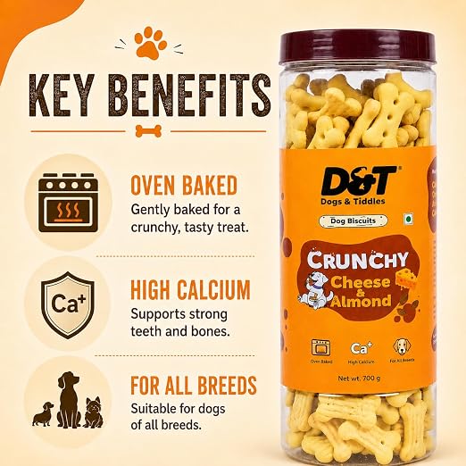 Dogs & Tiddles Cheese & Almond Dog Biscuits 700g