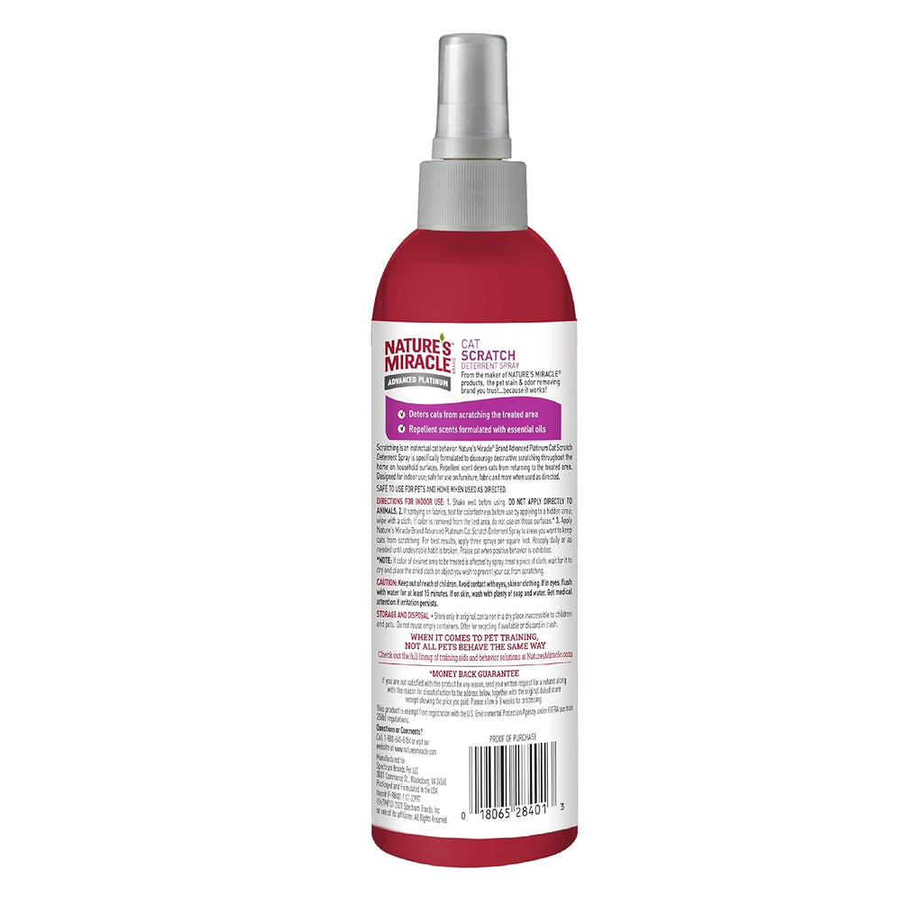 Nature's Miracle Advanced Platinum Cat Scratch Deterrent Spray 236ml