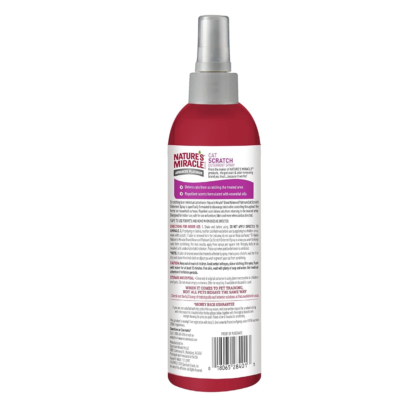 Nature's Miracle Advanced Platinum Cat Scratch Deterrent Spray 236ml