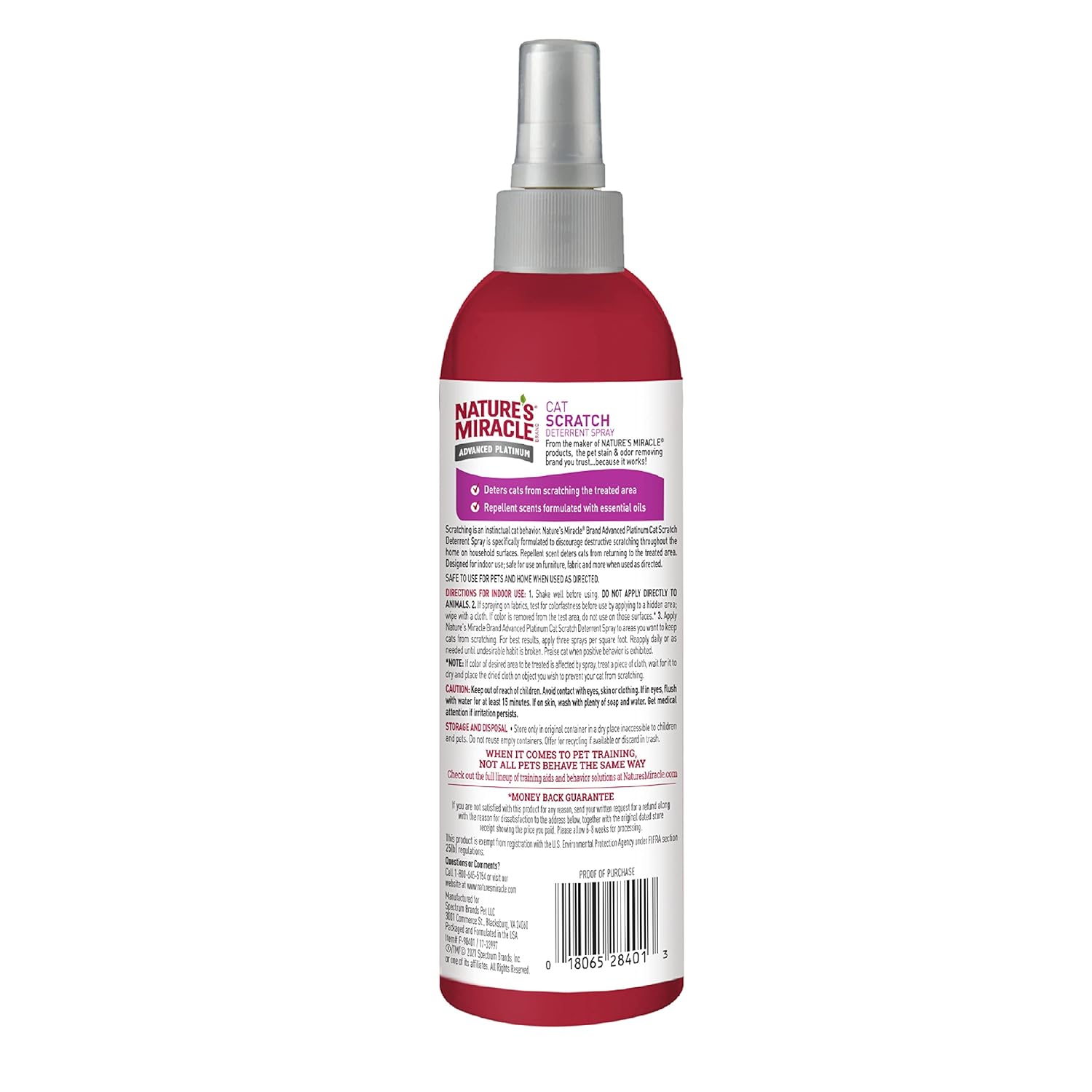 Nature's Miracle Advanced Platinum Cat Scratch Deterrent Spray 236ml