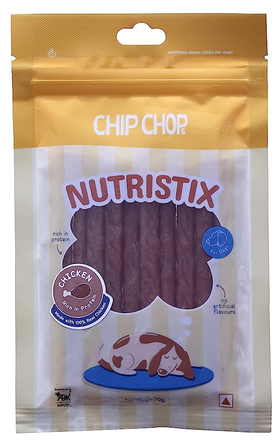 Chip Chops Nutristix Chicken Flavor Treat For Dogs 70g