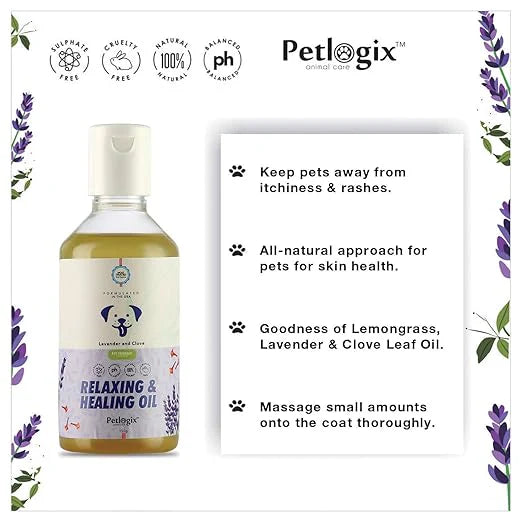 Petlogix Vegan & Cruelty Free Relaxing & Healing Oil For Dog & Cat 150ml