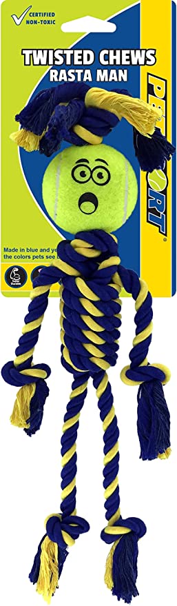 Petsport Braided Rope Man With Tennis Ball