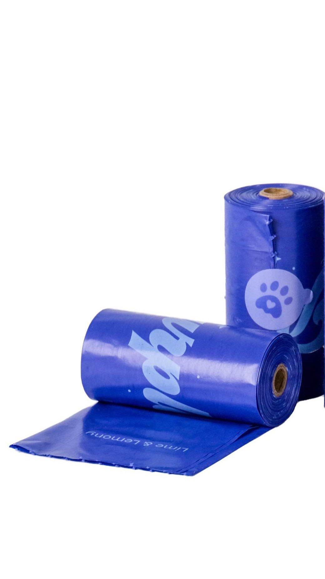 Purple Tails Dog Poop Bags Lime & Lemony 1 Roll 15 Bags Per Roll