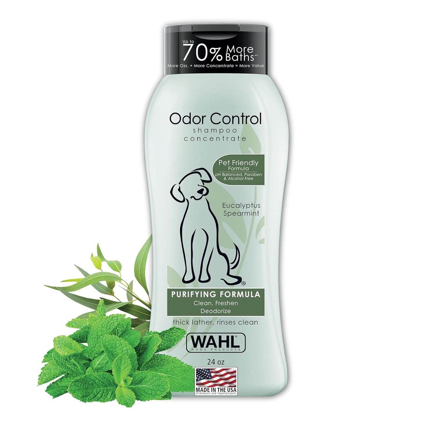 Wahl Odour Control Eucalyptus Spreamint Shampoo Purifying Formula for Dogs