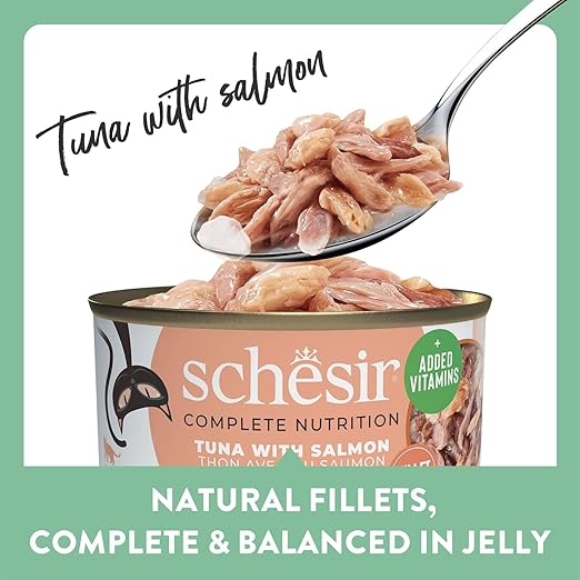 Schesir Complete Nutrition Tuna with Salmon in Jelly Adult Cat Wet Cat Food 85g