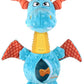 Gigwi Wild Hunter Dragon Treat Dispensing, Neck with Crunchy Sound, Squeaker for Exciting Play Toy for Dogs Medium