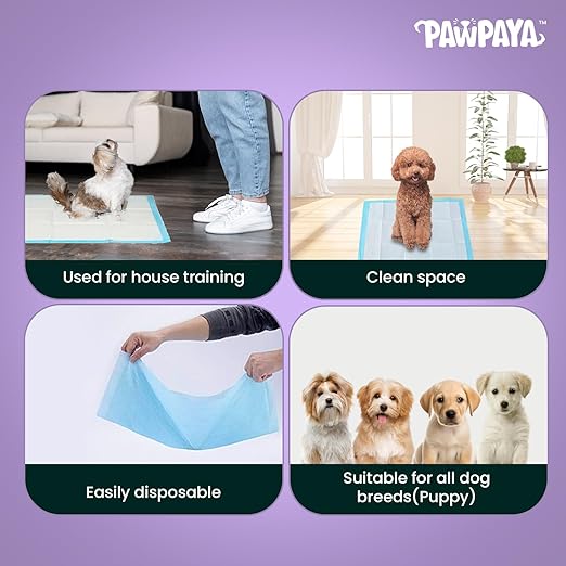 Pawpaya Training Pads Leak-Proof Ultra Absorbent for Dogs and Puppies