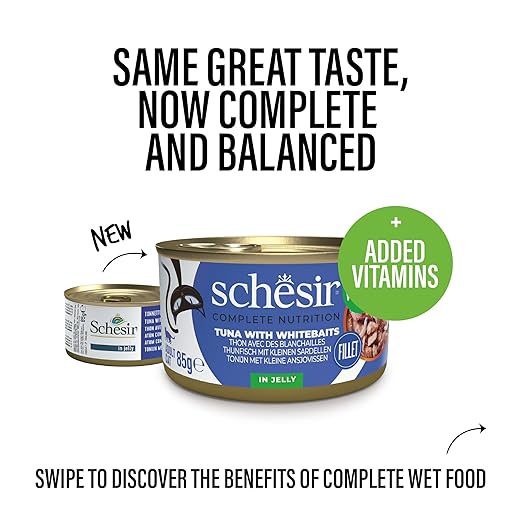 Schesir Complete Nutrition Tuna with Whitebaits Wet Food for Adult Cats 85g